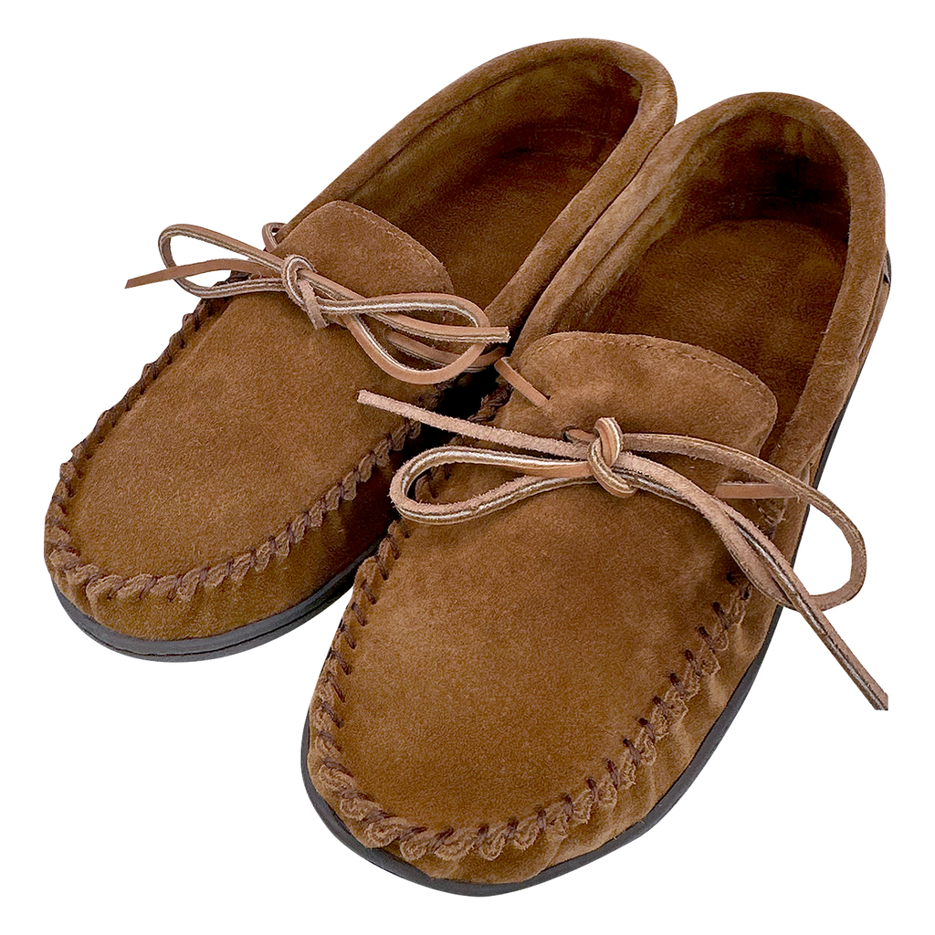 Men's Extra Wide Fit Brown Genuine Suede Leather Driving Moccasins