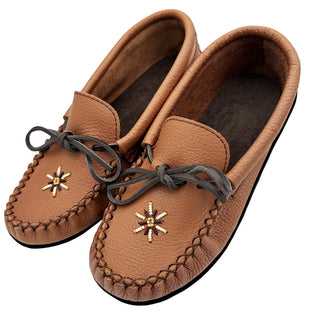 Women's Beaded Elk Hide Moccasin Shoes (Limited Edition)