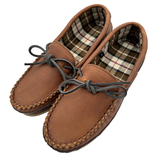 Men's Tartan Wool Lined Moccasin Shoes