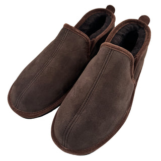 Men's 3E Wide Reverse Sheepskin Hard Soled Slippers