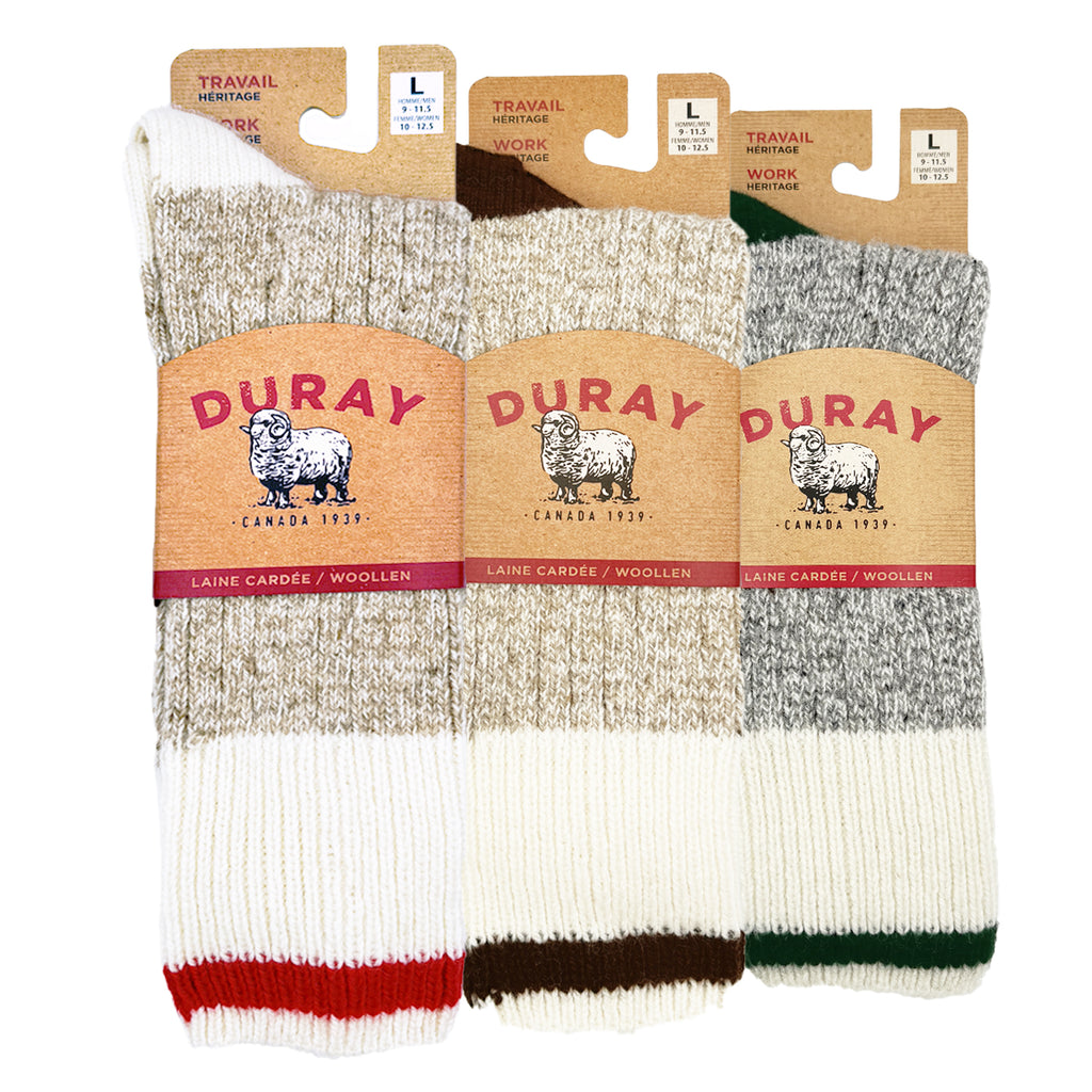 Men's Wool Work Socks (3 Pack) – Moccasins Canada