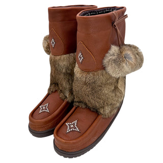 Women's Snowy Owl Waterproof Grain Leather Mukluk Boots