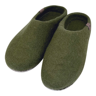 Unisex Natural Felt Slip-On Slippers