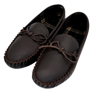Men's Lined Leather Moccasins Slippers (Final Clearance)
