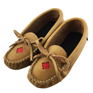 Children's Maple Leaf Moccasins (Final Clearance - Size 11-13 ONLY)