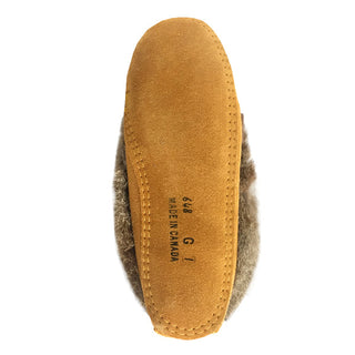Children's Indian Tan Rabbit Fur Beaded Moccasins