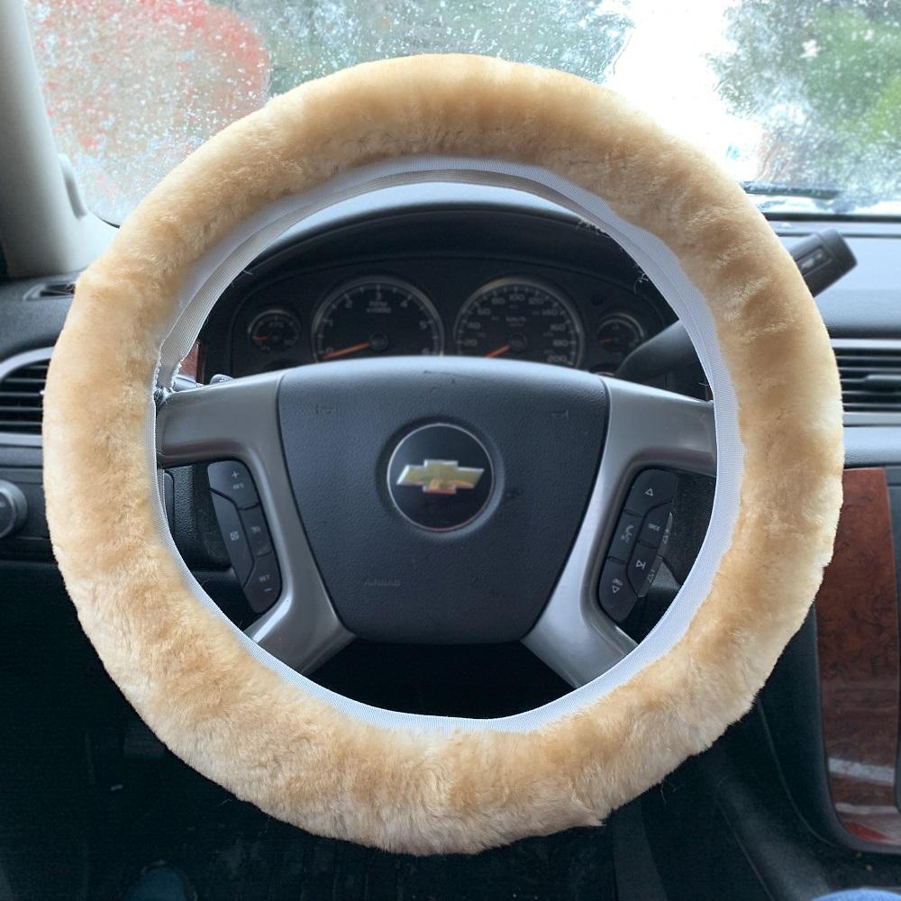 Medical Natural Sheepskin Steering Wheel Cover Fits Most Moccasins Canada
