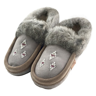 Women's Sheepskin Rabbit Fur Moccasins
