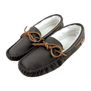 Men's Buffalo Hide Fleece Lined Moccasins
