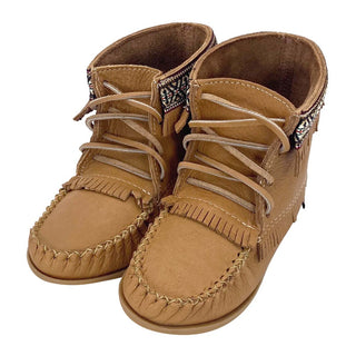 Women's Moose Hide Leather Moccasin Boots (Final Clearance - Size 4 & 5 ONLY)