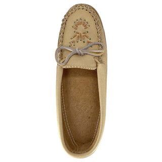 Women's Moose Hide Leather Beaded Moccasins