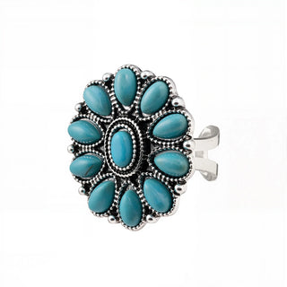 Bohemian Turquoise Concho Ring