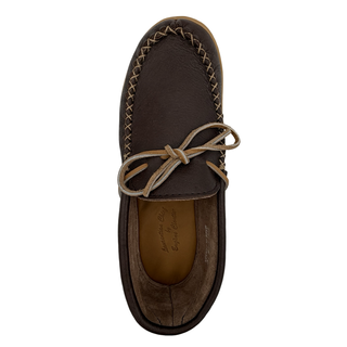 Men's Wide Moose Hide Leather Memory Foam Moccasin Shoes