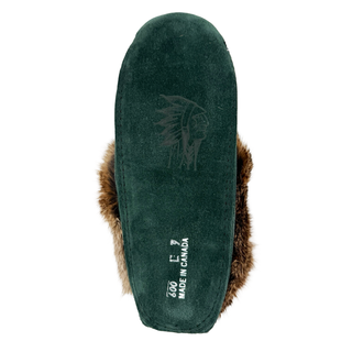 Women's Rabbit Fur Thunderbird Beaded Moccasins