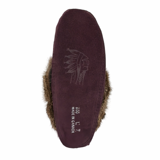 Women's Rabbit Fur Thunderbird Beaded Moccasins