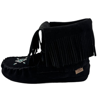 Women's Fringed Inca Suede Moccasin Boots