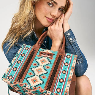 Southwestern Print Small Canvas Tote
