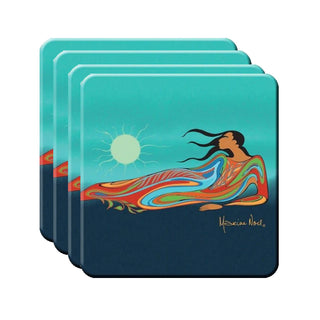 Maxine Noel Native American Art Hard Coasters