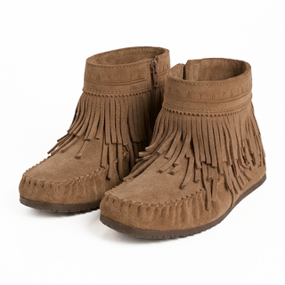 Women's Suede Dancer Ankle Moccasin Boots V2