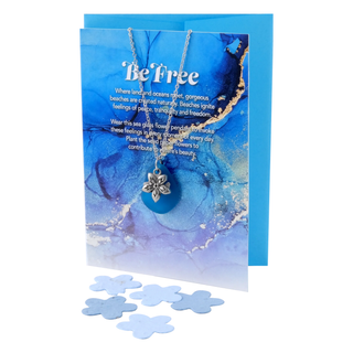 Greeting Card with Glass Necklace