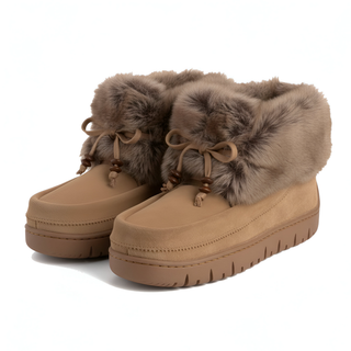 Women's Micro Mukluks by Candian Company Manitobah - Navy, Oak Women's Micro Mukluks by Candian Company Manitobah - Navy, Oak