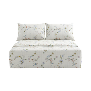 Floral Print Earthing FITTED SHEET SET with Tester and Checker