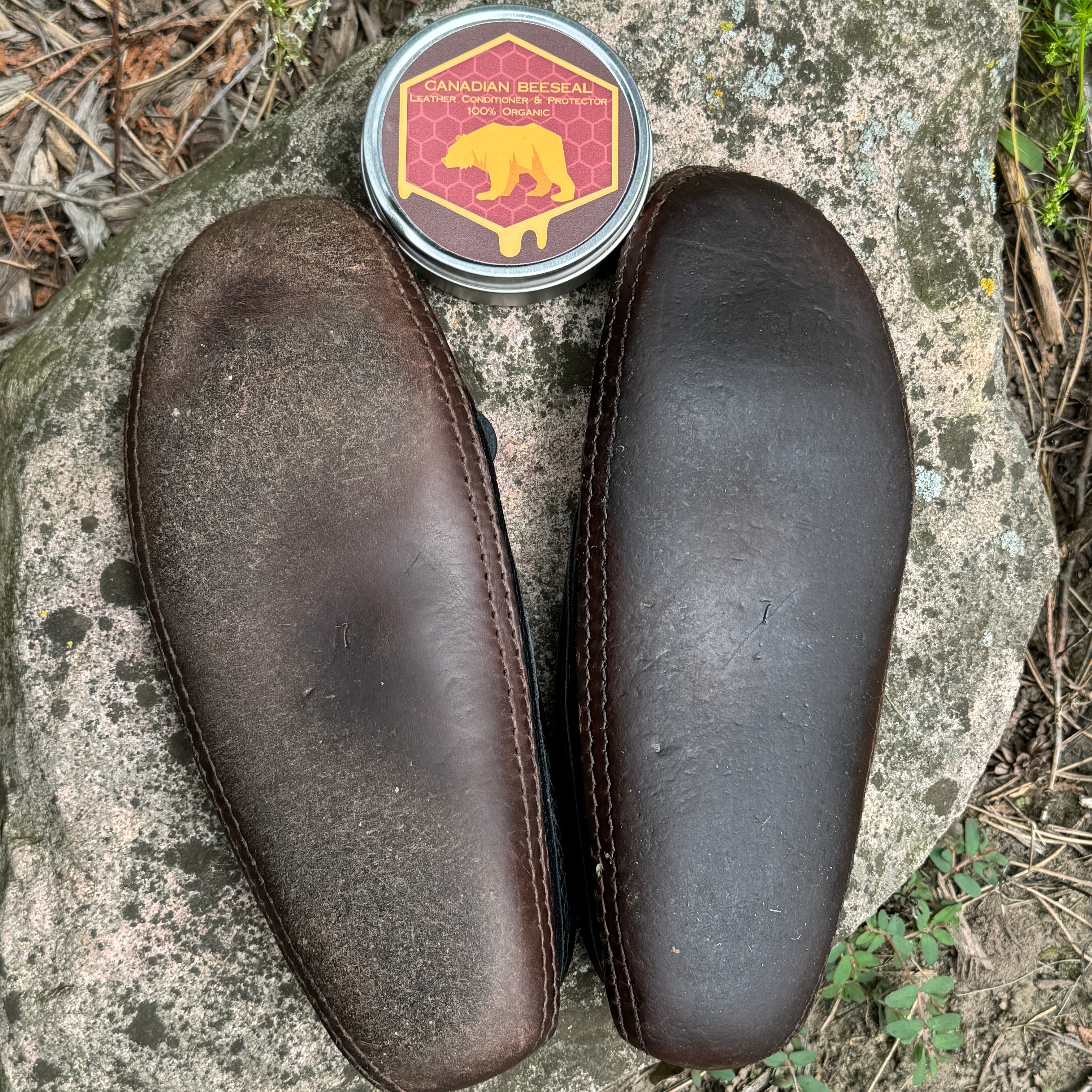 The Brown Bear Canadian Beeseal Leather Conditioner & Protector Moccasins Canada The Brown Bear Canadian Beeseal Leather Conditioner & Protector Moccasins Canada