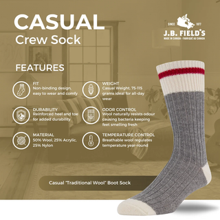 Canadian Wool Sock Variety Pack (Pack of 5)