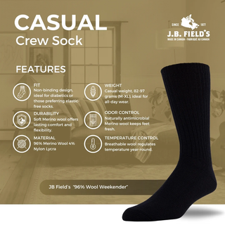Canadian Wool Sock Variety Pack (Pack of 5)