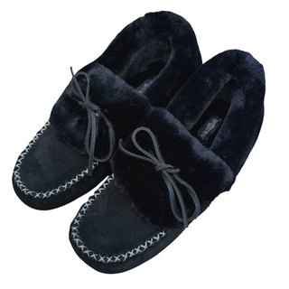 Lynette Women's Lined Suede Slippers, on FINAL CLEARANCE