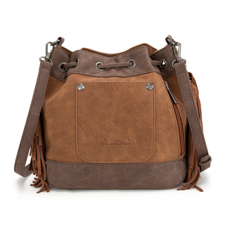 Embroidered Collection Drawstring Shoulder Bag Crossbody Purse