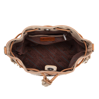 Embroidered Collection Drawstring Shoulder Bag Crossbody Purse