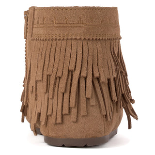 Women's Suede Dancer Ankle Moccasin Boots V2