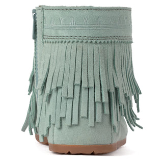 Women's Suede Dancer Ankle Moccasin Boots V2