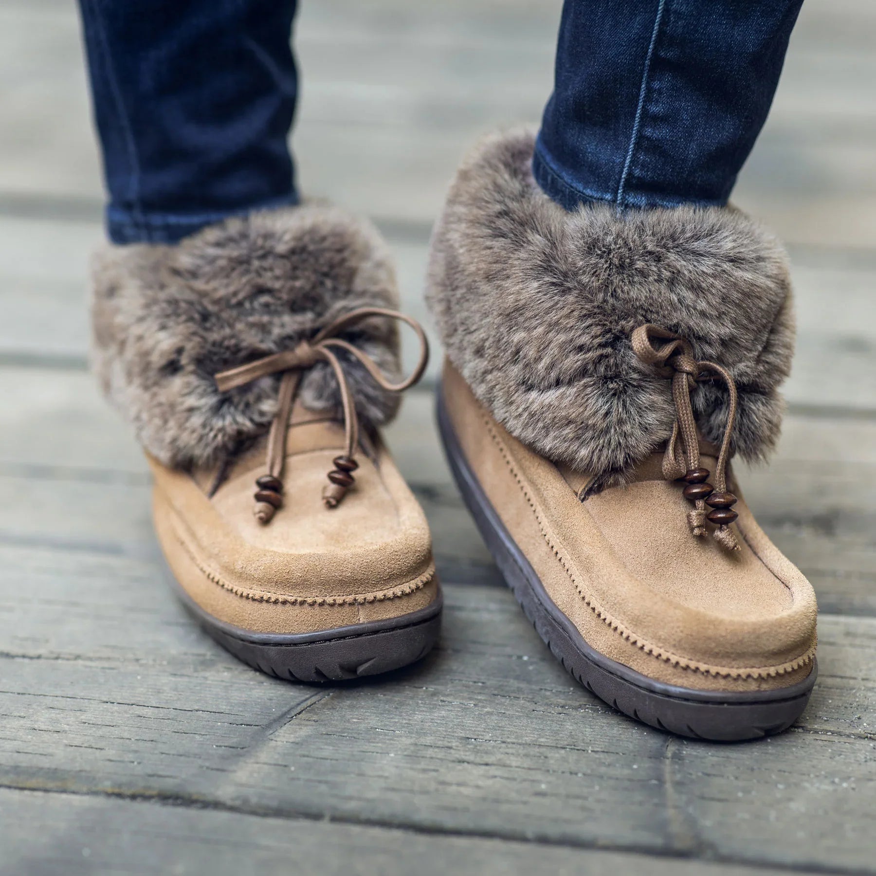 Boots Womens Fur Lined Moccasin Slippers Gomelly Women's Winter