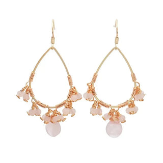 Natural Semi-Precious Gemstone Drop Earrings