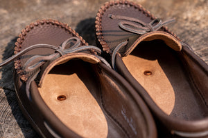 Men's Earthing Moccasin Shoes Fudge Moose Hide