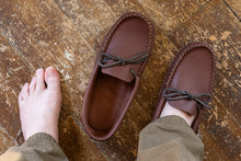 Men's Woodstain Leather Moccasins