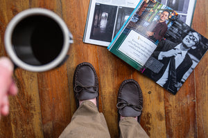 Men's Soft Sole Double Deerskin Leather Moccasins