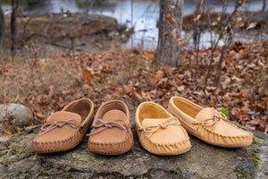Men's Wide Earthing Leather Moccasins (Clearance)