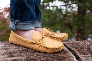 Men's Wide Earthing Leather Moccasins (Clearance)