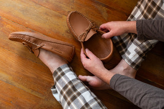 Men's Wide Leather Moccasins