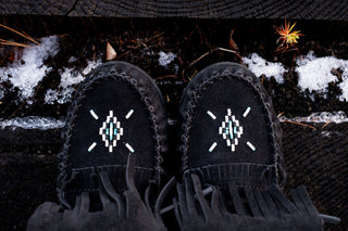 Women's Fringed Inca Suede Moccasin Boots