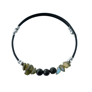 Coil Bracelet with Semi-Precious Stones