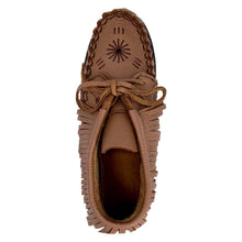 Women's Moose Hide Embroidered & Fringed Moccasin Shoes