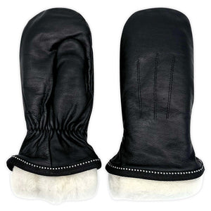 Sheepskin Lined Leather Mittens for Men & Women