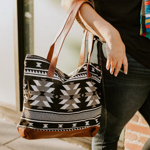 Indigenous Art Woven Tote Bags