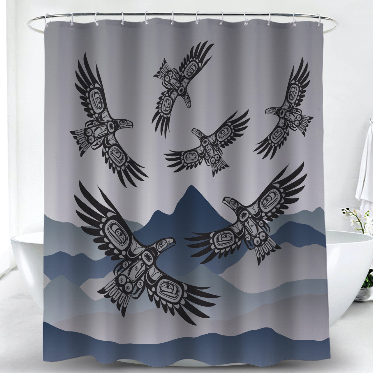Shower Curtain- Soaring Eagle by Corey Bulpitt