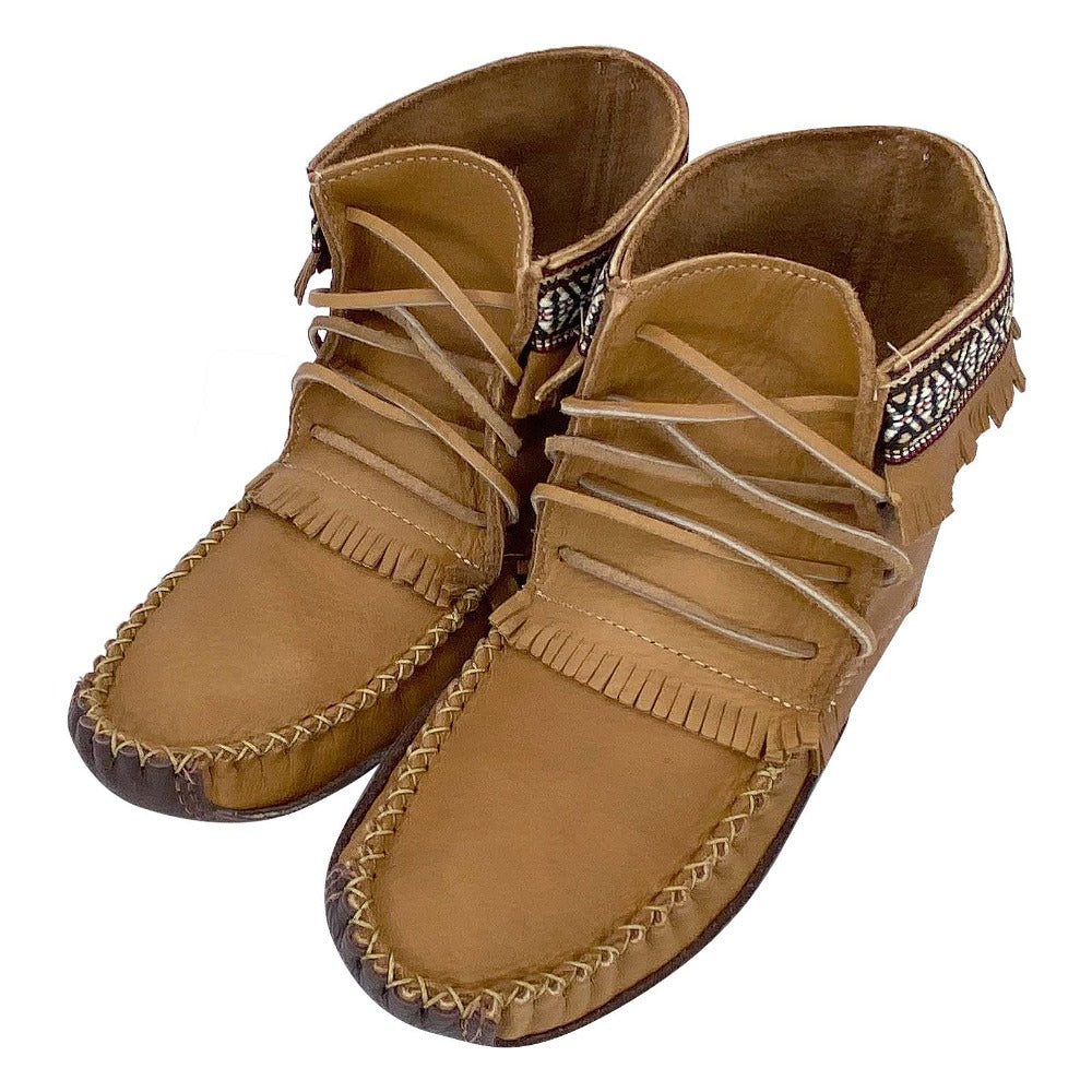Men's Earthing Moccasin Boots Moose Hide Leather