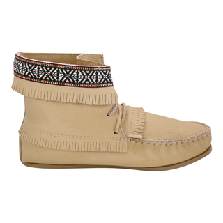 Men's Ivory Leather Moccasin Boots (Limited Edition)